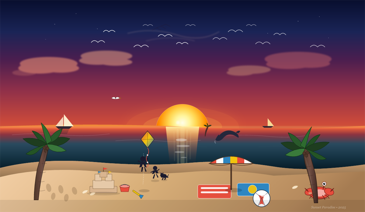 Muse Spark Open: Beach SVG benchmark