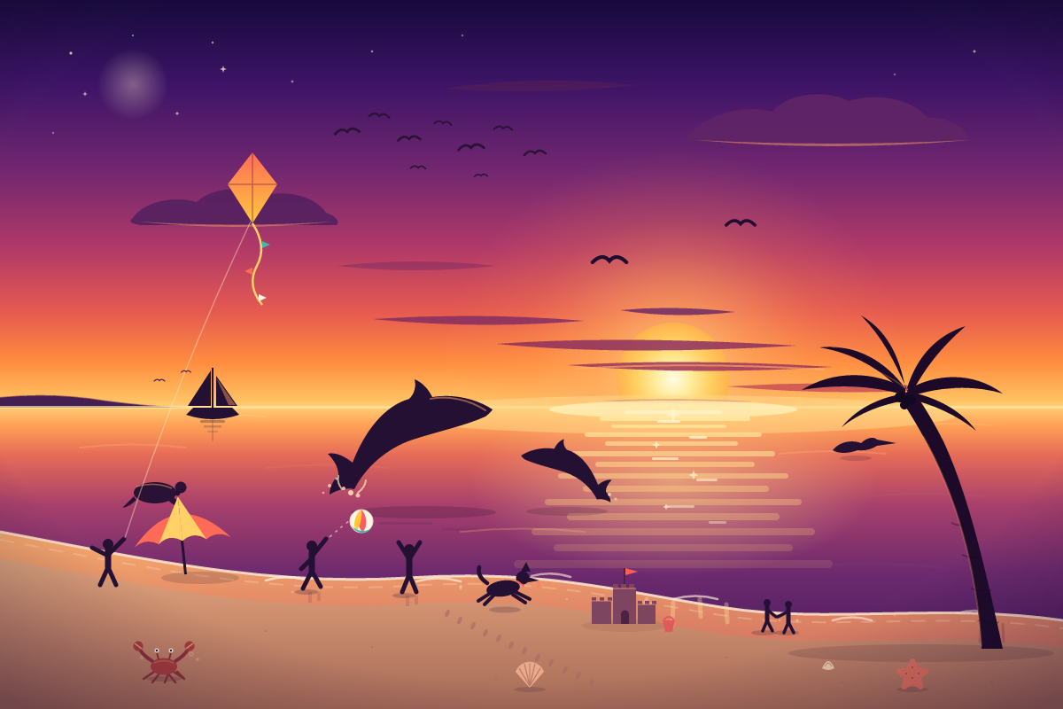 Qwen3.8 Max 0902: Beach SVG benchmark