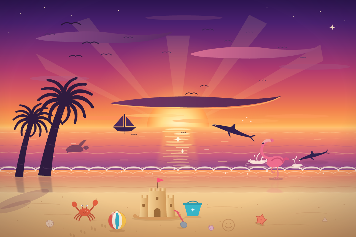 GLM-5.3: Beach SVG benchmark