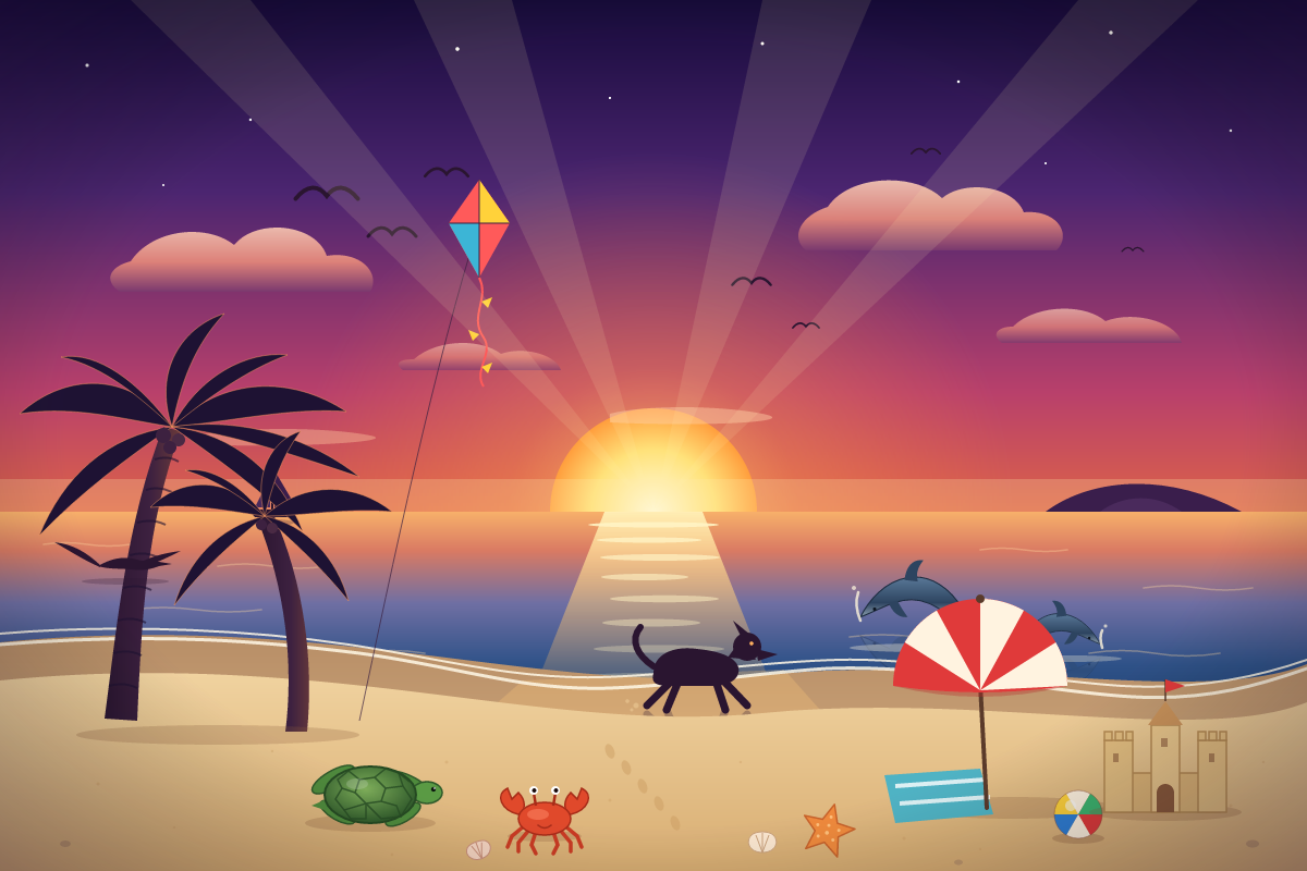 Claude Fable 5.1: Beach SVG benchmark
