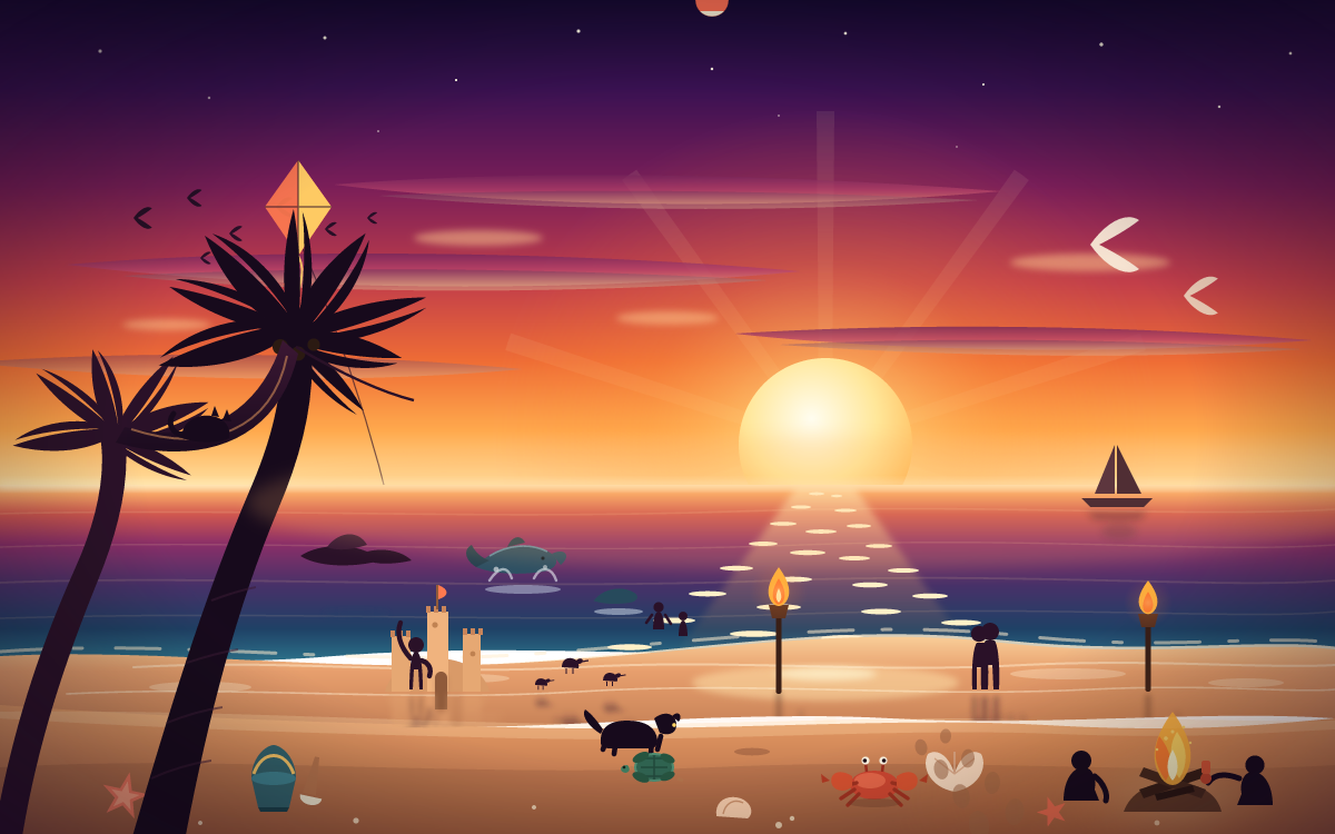 Qwen 3.8 Flash: Beach SVG benchmark