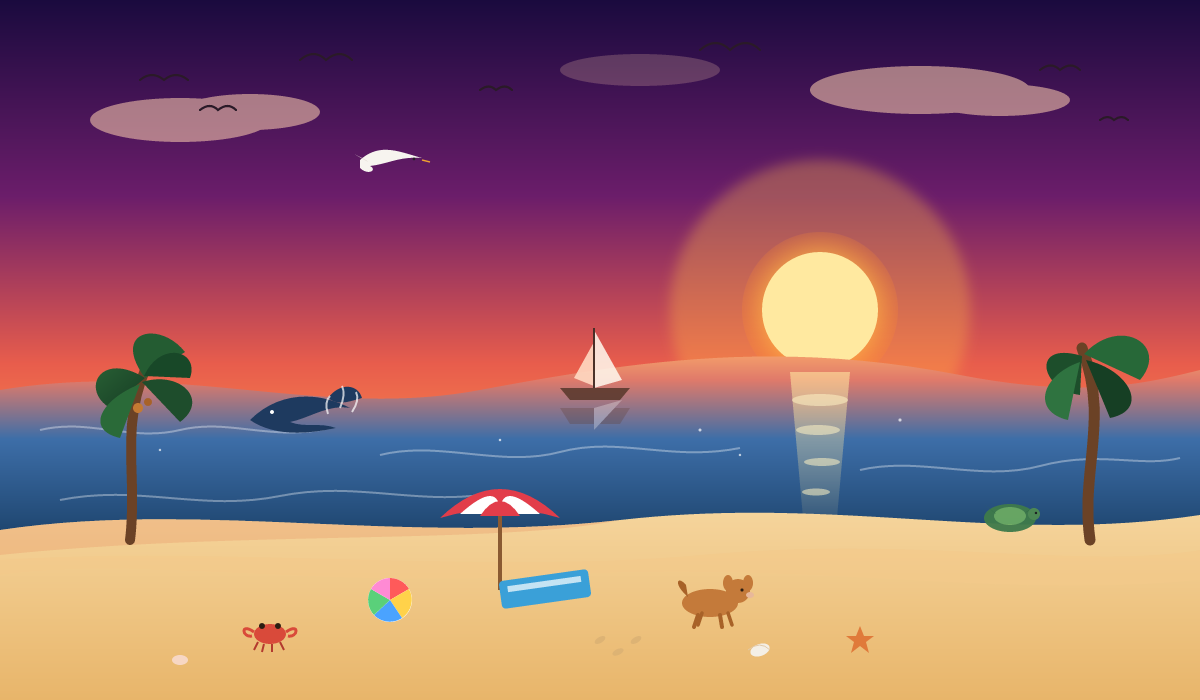 Grok 4.7: Beach SVG benchmark