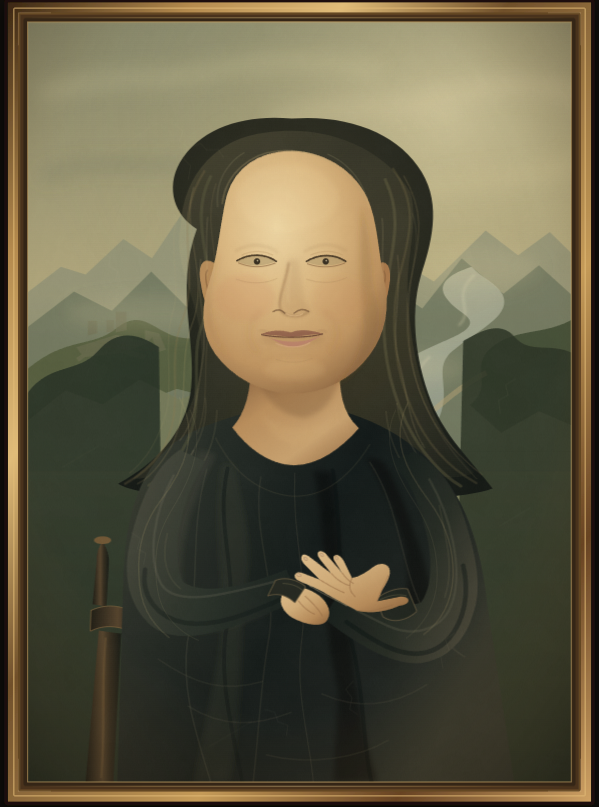 Space Bunny Alpha: Mona Lisa SVG benchmark