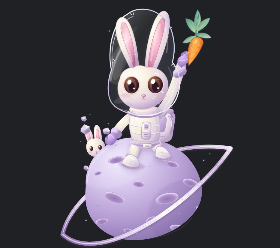 Space Bunny Alpha: Selfie SVG benchmark