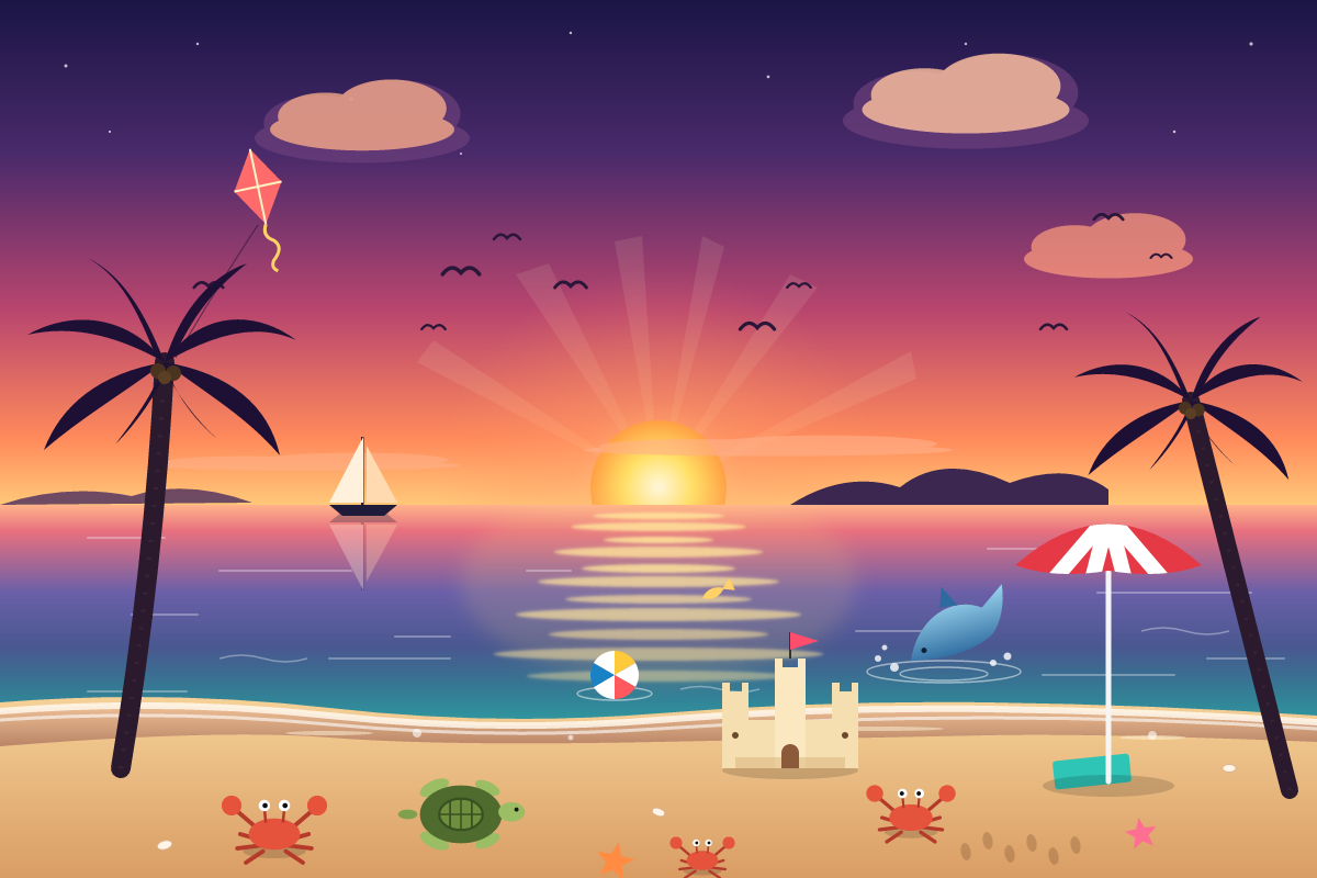 Claude Haiku 5.5: Beach SVG benchmark