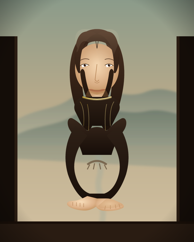 DeepSeek V4 Pro 0813: Mona Lisa SVG benchmark
