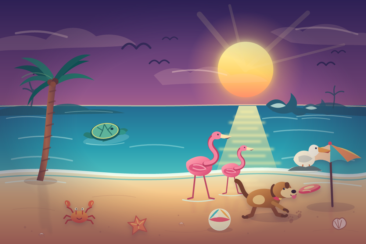Space Bunny Alpha: Beach SVG benchmark