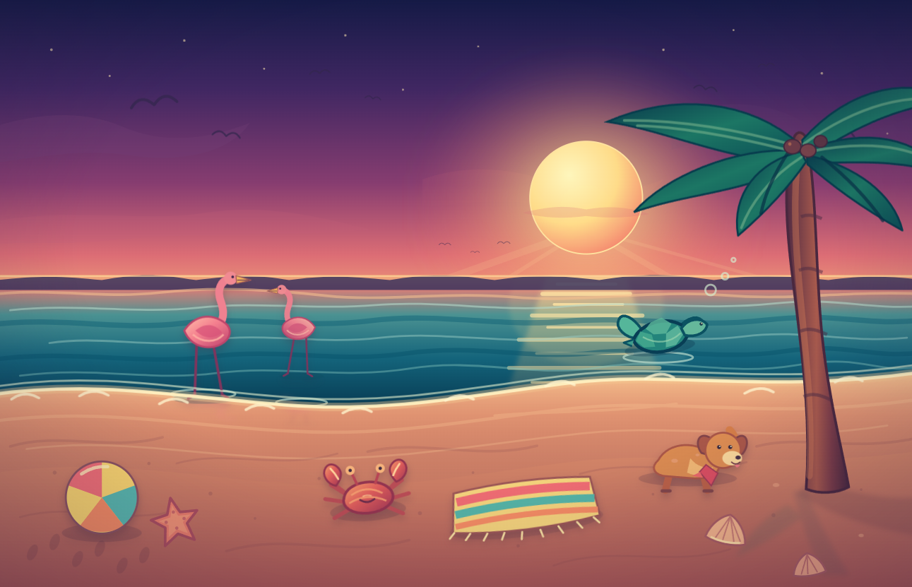 Space Bunny Alpha: Beach SVG benchmark