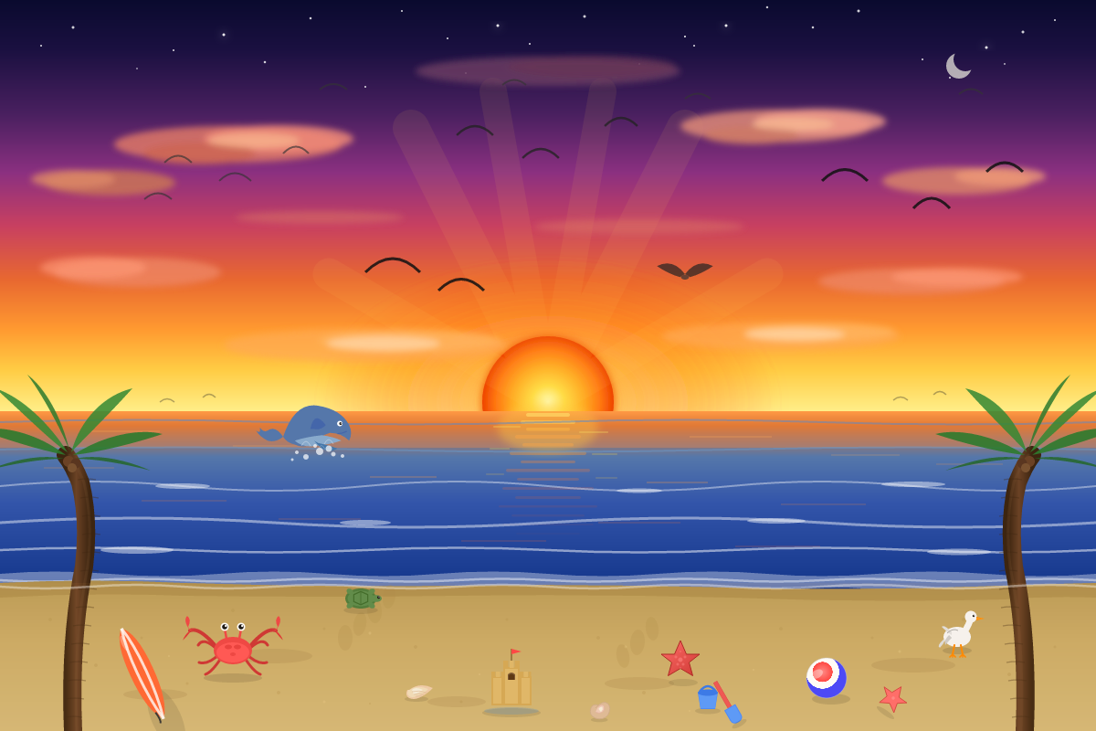 Mimo V2.6 Flash: Beach SVG benchmark
