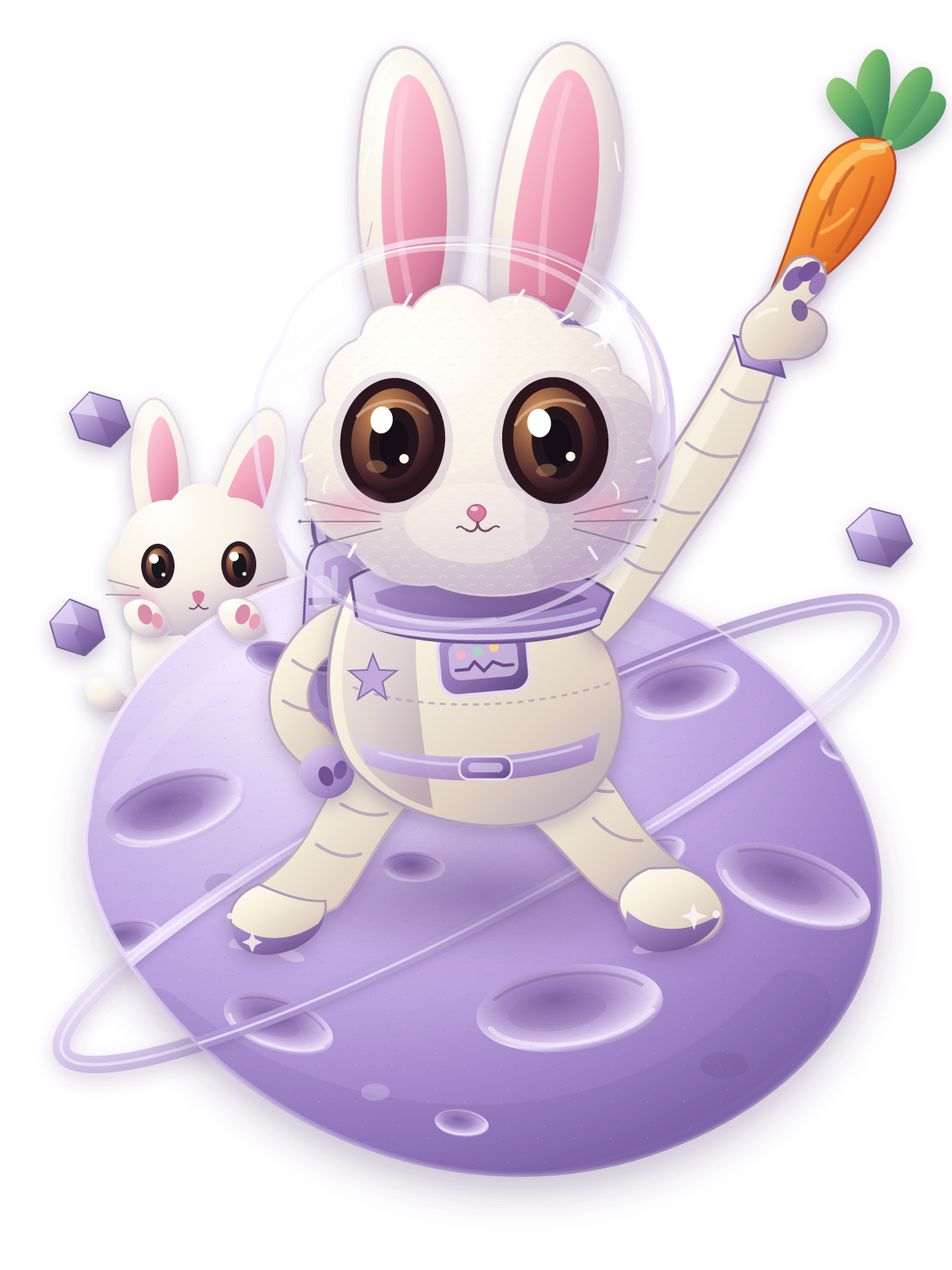 Space Bunny Alpha: Selfie SVG benchmark