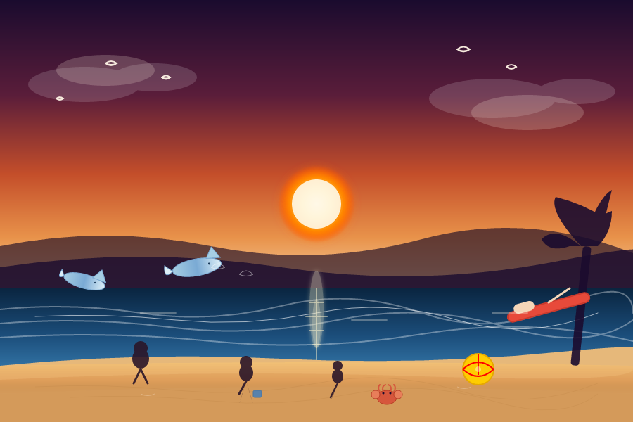 Inkling-Small: Beach SVG benchmark